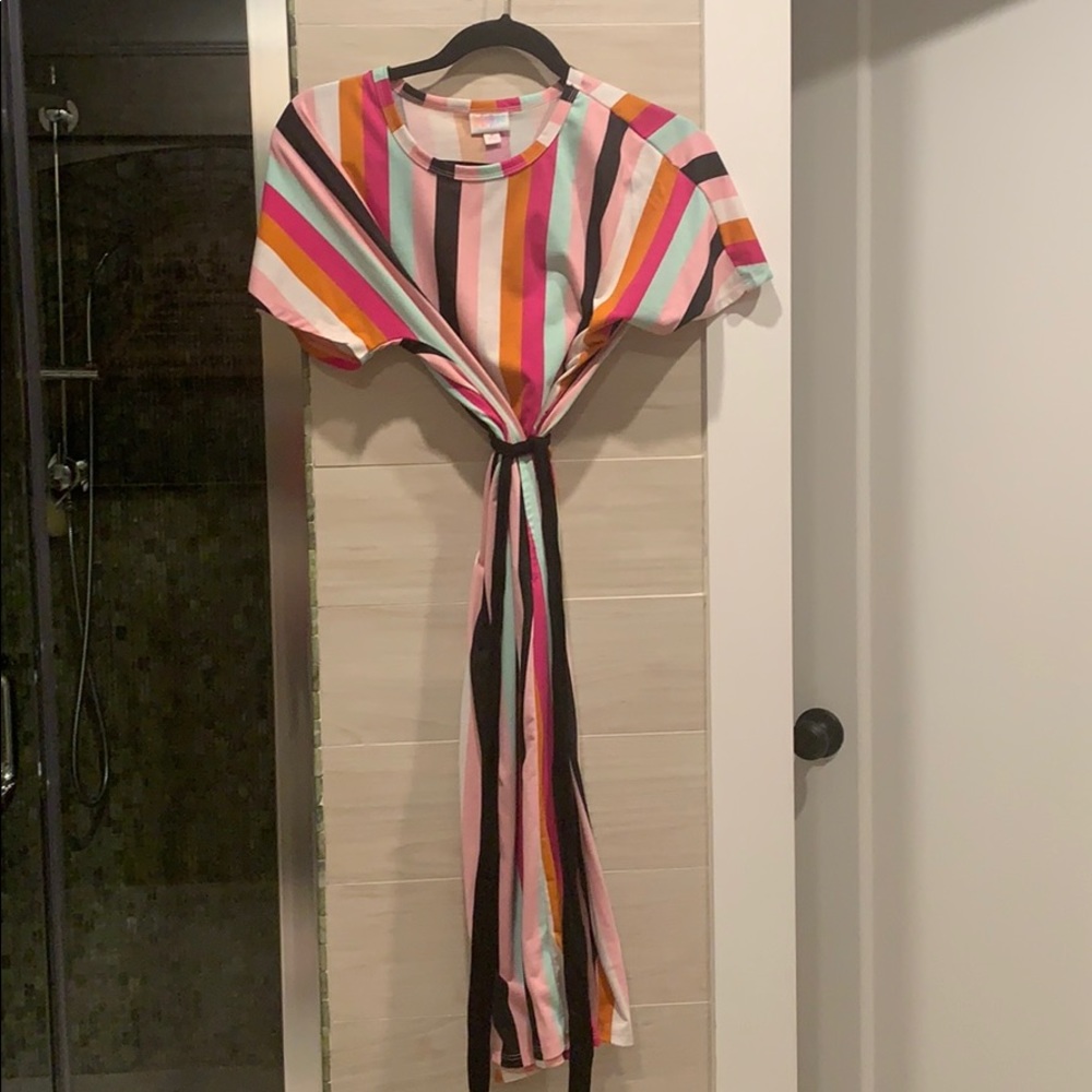 Lularoe T-shirt dress with pockets and sash